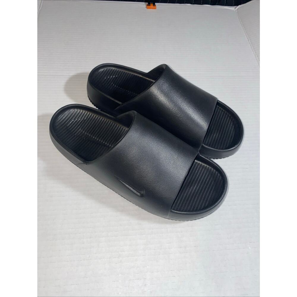 Nike Calm Slide Black Men's Size 9 Women’s Size 10 EUC Pre-owned